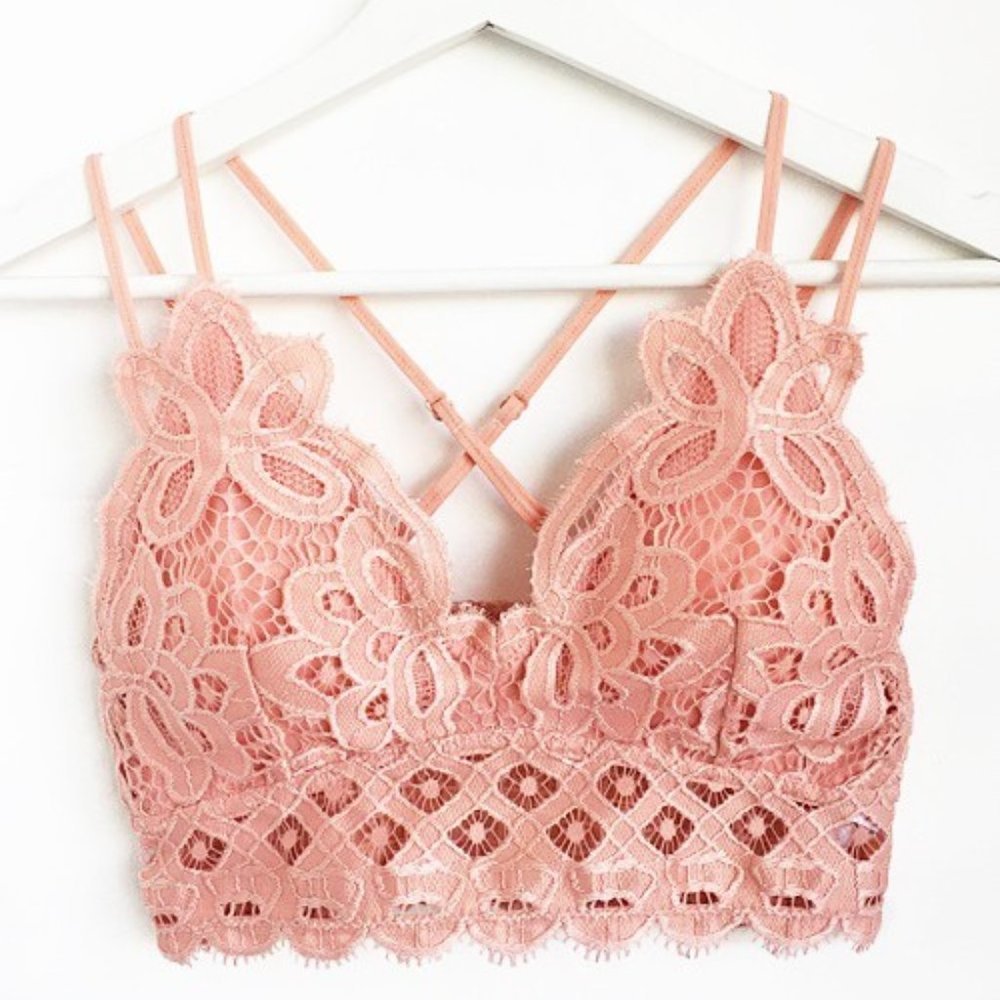 EDEN Blush Beauty Floral Padded Lace Bralette